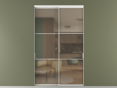 Перегородка Формато внутри проёма 2 створки