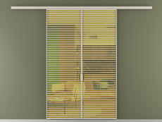 Перегородка Formato вдоль стены 2 створки