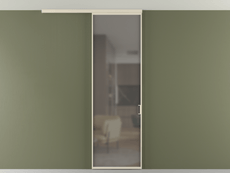 Перегородка Формато вдоль стены на потолок 1 створка