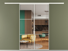 Перегородка Формато вдоль стены 2 створки