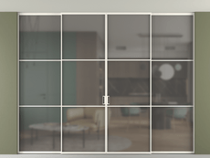 Перегородка Formato внутри проёма скрытое крепление в потолок 4 створки