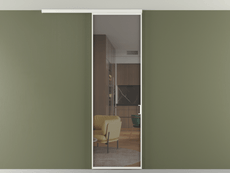 Перегородка Формато вдоль стены на потолок 1 створка