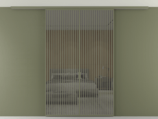 Перегородка Формато вдоль стены на потолок 2 створки