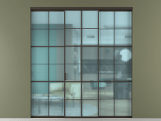 Перегородка Formato внутри проёма 3 створки