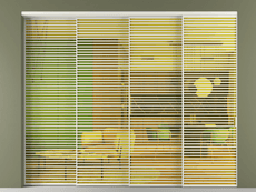 Перегородка Формато внутри проёма 4 створки с синхронным механизмом