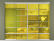 Перегородка Formato внутри проёма 4 створки