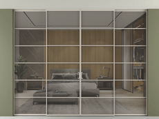 Перегородка Formato внутри проёма скрытое крепление в потолок 4 створки