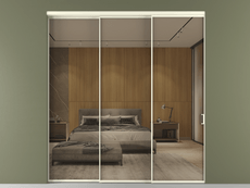 Перегородка Formato внутри проёма 3 створки с синхронным механизмом