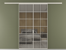 Перегородка Формато вдоль стены 2 створки