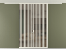 Перегородка Формато вдоль стены на потолок 2 створки