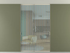 Перегородка Formato внутри проёма двустворчатая со скрытым креплением в потолок