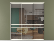 Перегородка Formato внутри проёма 3 створки