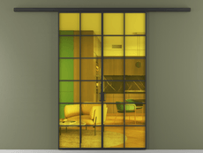 Перегородка Формато вдоль стены 2 створки