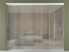 Перегородка Формато внутри проёма 4 створки с синхронным механизмом