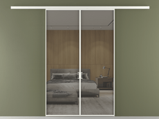 Перегородка Формато вдоль стены 2 створки