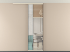 Перегородка Mosaic вдоль стены на потолок одностворчатая