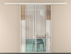 Перегородка Mosaic вдоль стены 2 створки