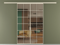 Перегородка Formato вдоль стены 2 створки