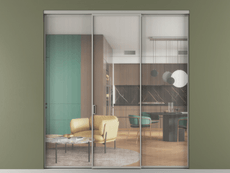 Перегородка Формато внутри проёма 3 створки