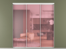 Перегородка Formato внутри проёма трёхстворчатая