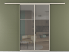 Перегородка Формато вдоль стены 2 створки