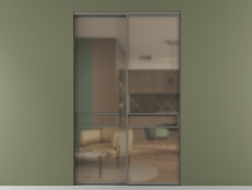 Перегородка Формато внутри проёма 2 створки