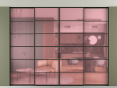 Перегородка Формато внутри проёма скрытое крепление в потолок 4 створки