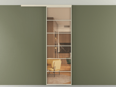 Перегородка Formato вдоль стены на потолок 1 створка