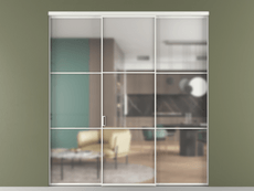 Перегородка Формато внутри проёма 3 створки