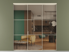 Перегородка Formato внутри проёма 3 створки