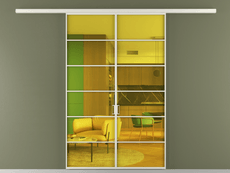 Перегородка Формато вдоль стены 2 створки