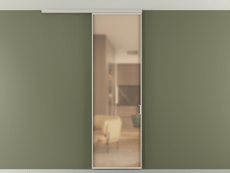 Перегородка Formato вдоль стены на потолок 1 створка