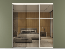 Перегородка Formato внутри проёма 3 створки с синхронным механизмом