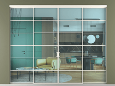 Перегородка Формато внутри проёма 4 створки