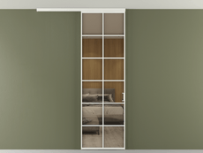 Перегородка Формато вдоль стены на потолок 1 створка