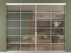 Перегородка Формато внутри проёма 4 створки