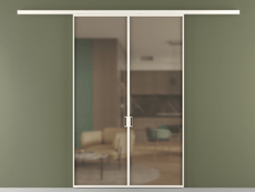 Перегородка Формато вдоль стены 2 створки