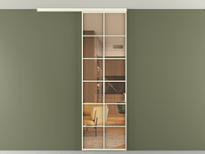 Перегородка Формато вдоль стены на потолок 1 створка