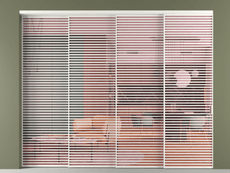 Перегородка Формато внутри проёма 4 створки с синхронным механизмом