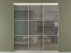 Перегородка Формато внутри проёма 3 створки с синхронным механизмом