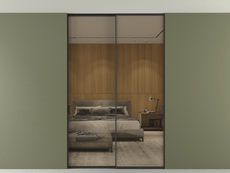 Перегородка Формато внутри проёма скрытое крепление в потолок 2 створки