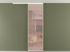 Перегородка Формато вдоль стены на потолок 1 створка