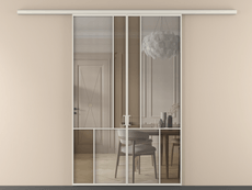 Перегородка Mosaic вдоль стены 2 створки