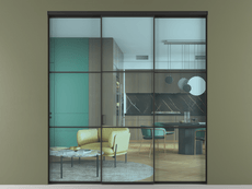 Перегородка Formato внутри проёма 3 створки