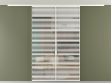 Перегородка Формато вдоль стены на потолок 2 створки