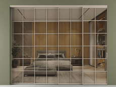 Перегородка Формато внутри проёма 4 створки с синхронным механизмом