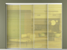 Перегородка Формато внутри проёма 4 створки с синхронным механизмом