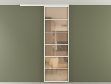 Перегородка Formato вдоль стены на потолок 1 створка