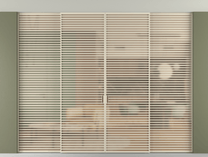 Перегородка Formato внутри проёма четырёхстворчатая со скрытым креплением в потолок