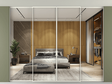 Перегородка Formato внутри проёма скрытое крепление в потолок 4 створки